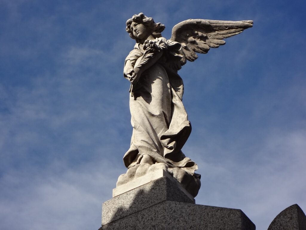tomb art, sculpture, angel